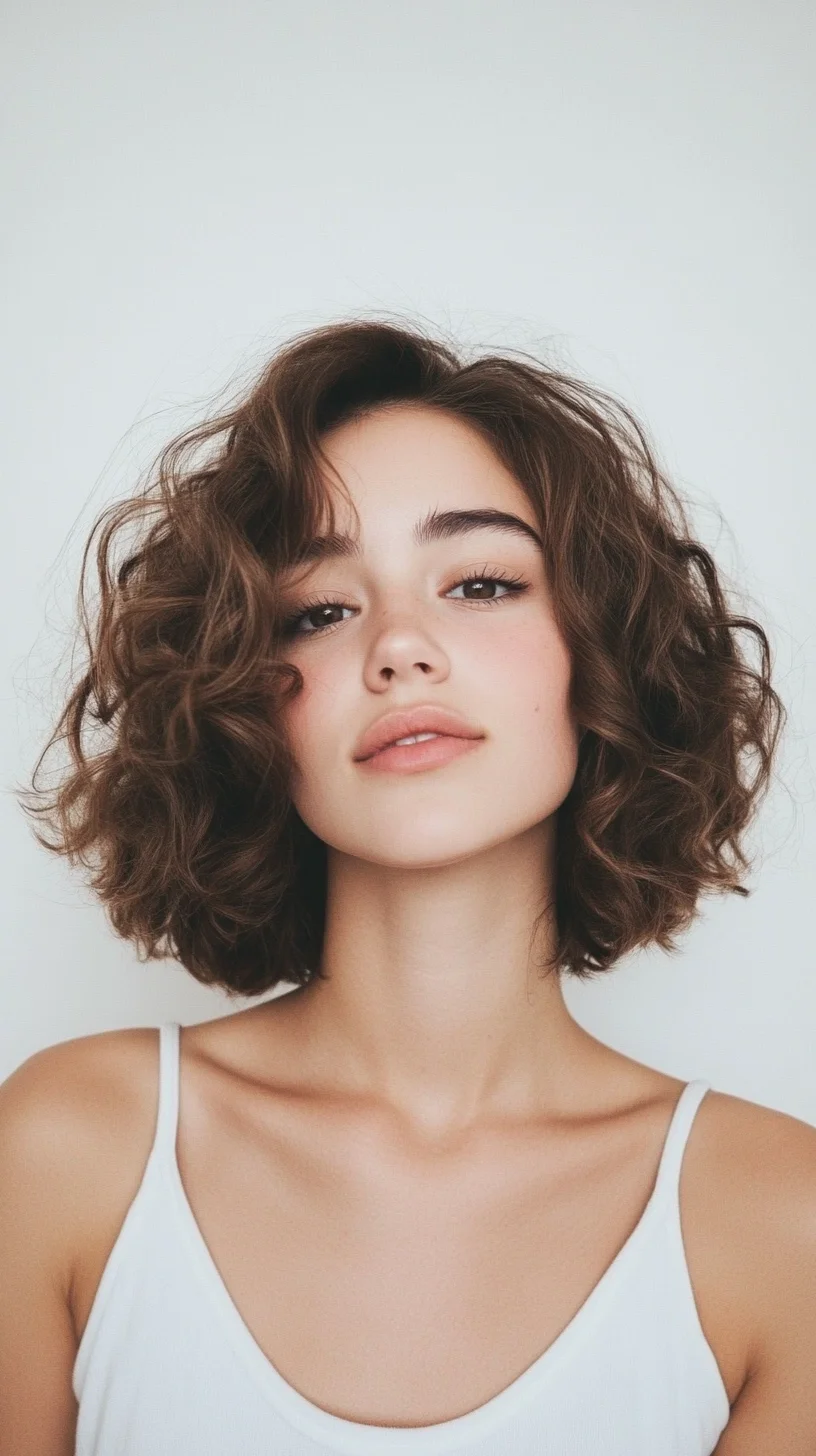 Effortless Elegance The Chic Curly Lob