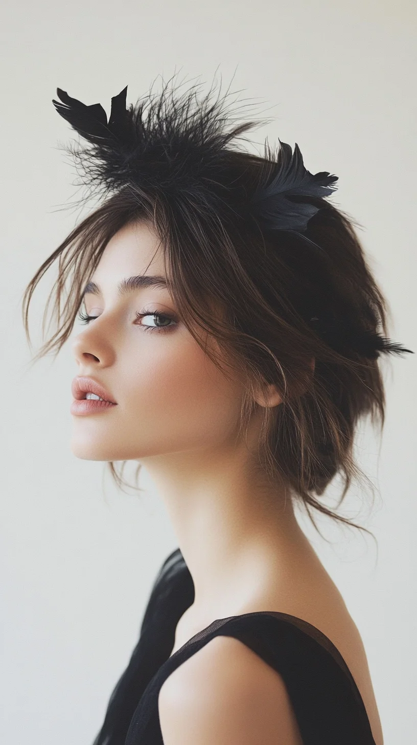 Effortless Elegance The Chic Feathered Updo