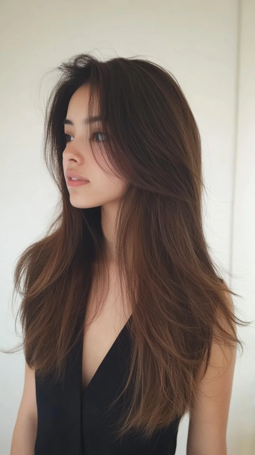 Effortless Elegance: The Chic Layered Long Hairdo