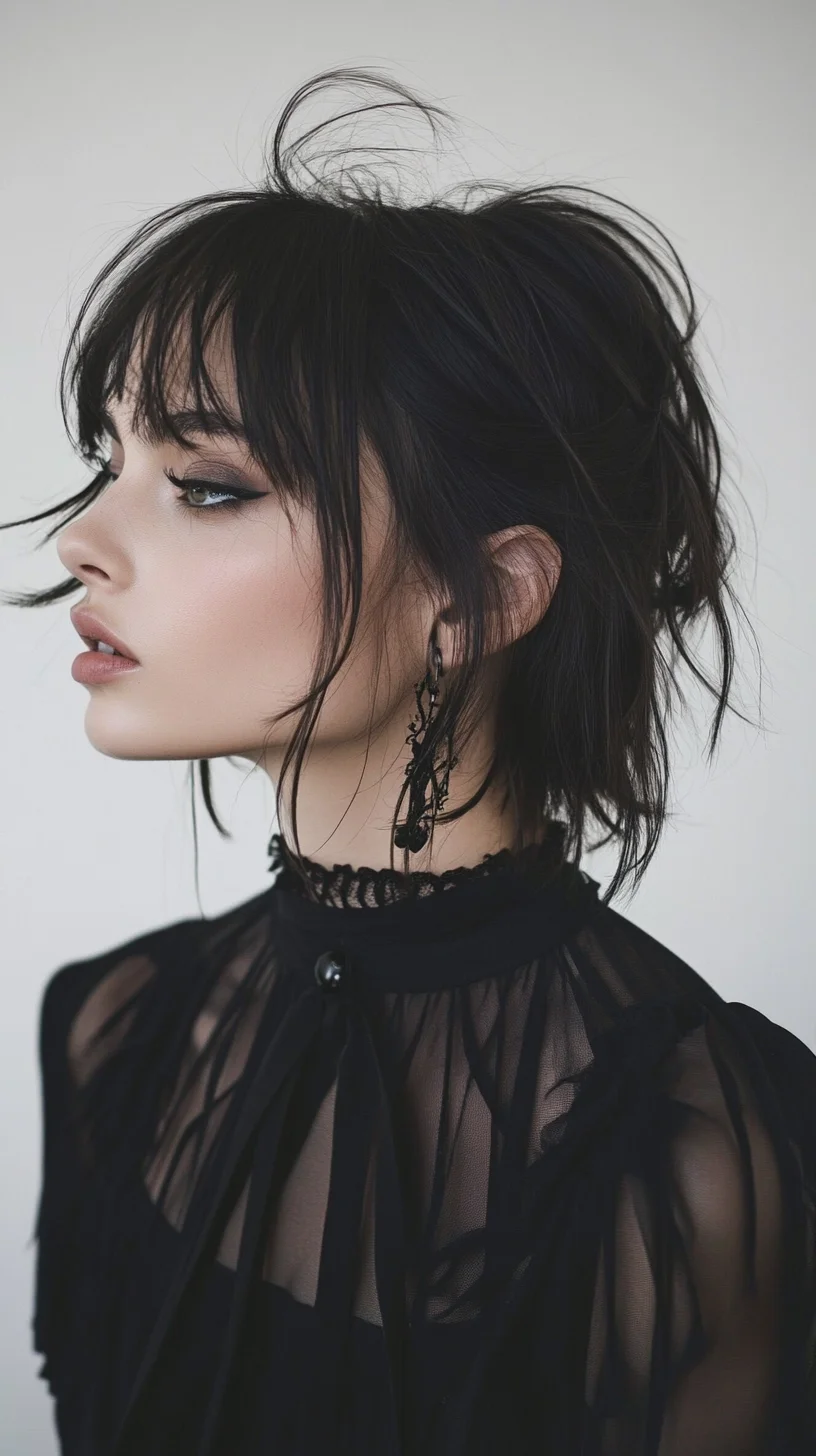 Effortless Elegance The Chic Messy Bob with Bangs