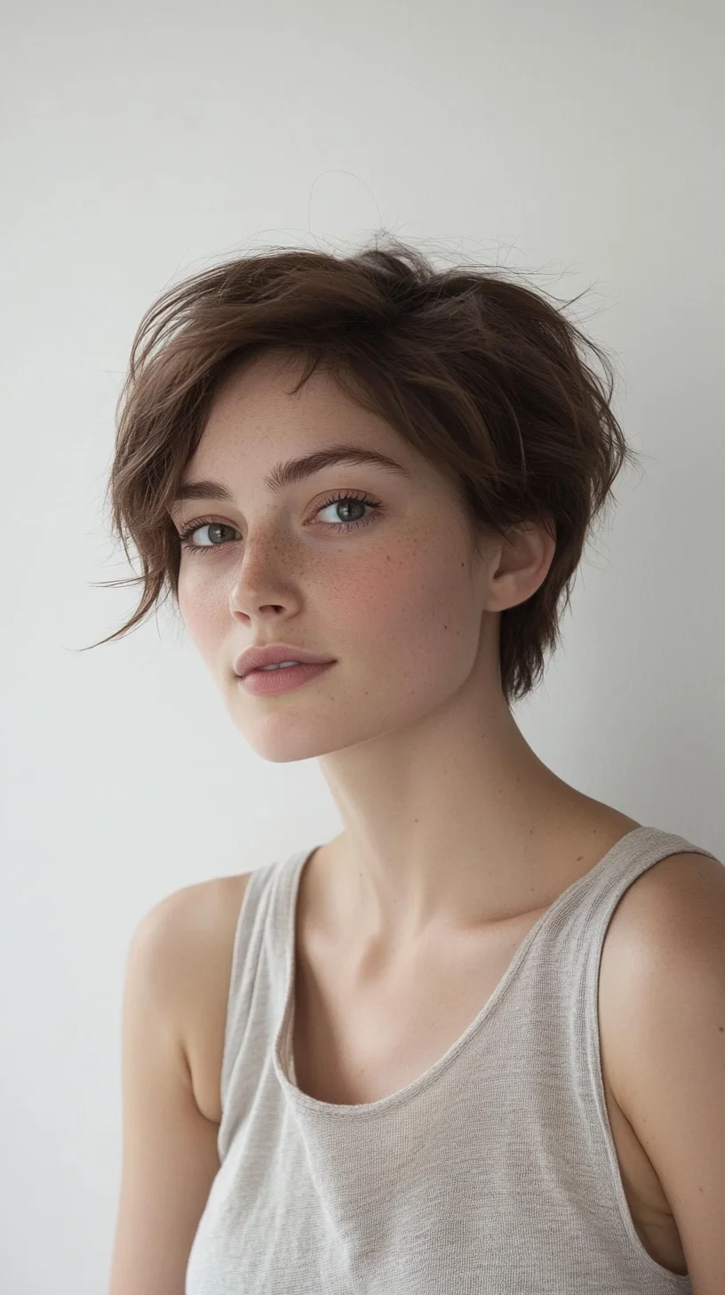 Effortless Elegance The Chic Shaggy Pixie Cut