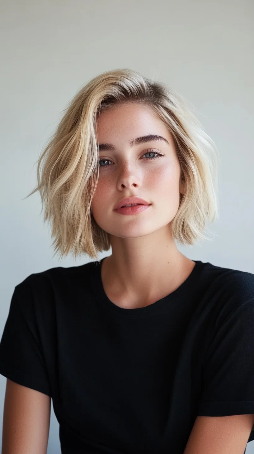 Effortless Elegance The Chic Textured Bob