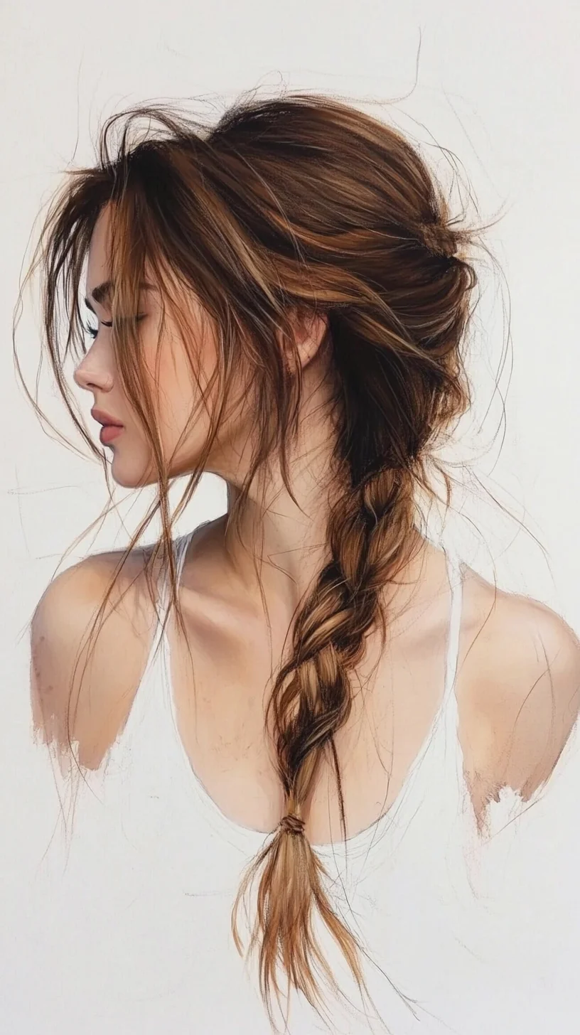 Effortless Elegance The Messy Side Braid