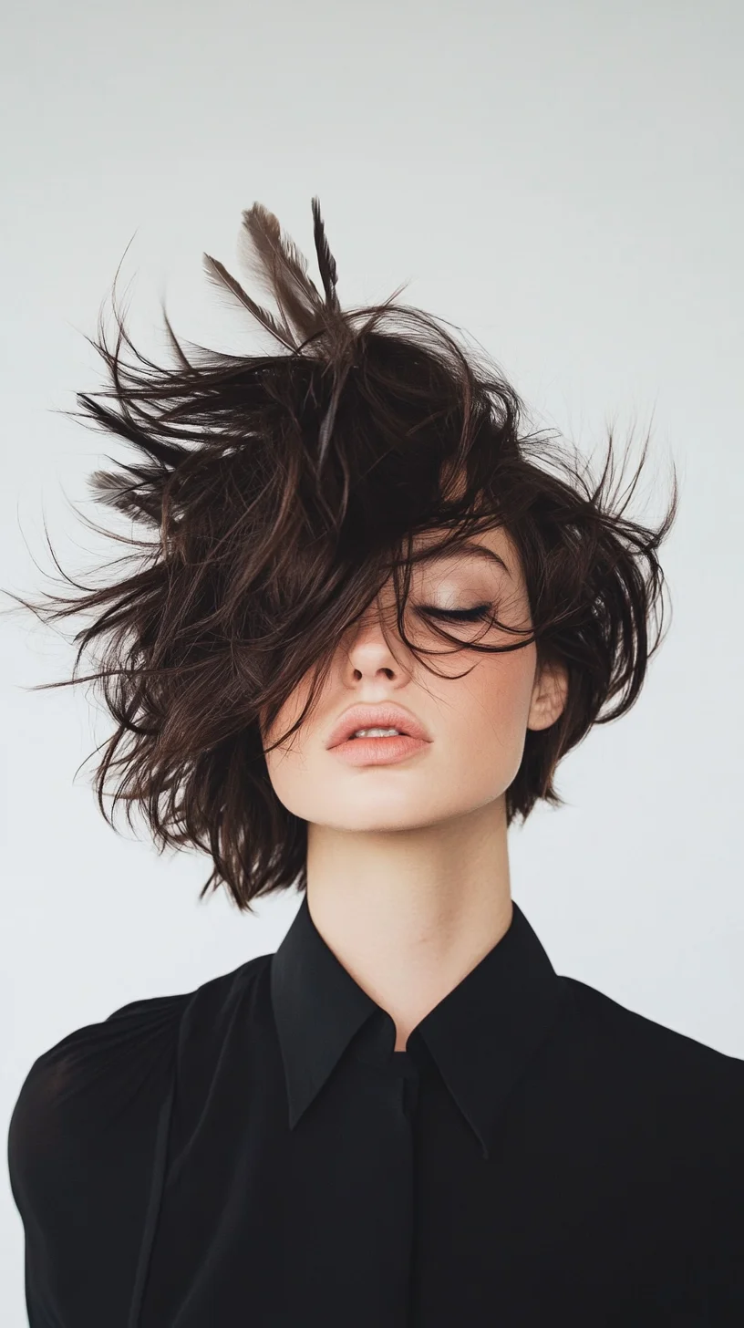 Effortless Elegance The Messy Textured Bob with a Chic Twist