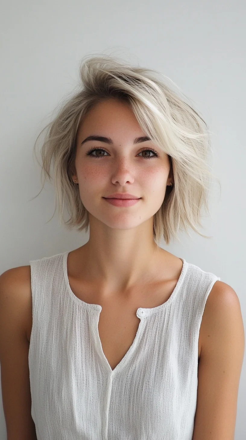 Effortless Elegance: The Textured Blonde Bob