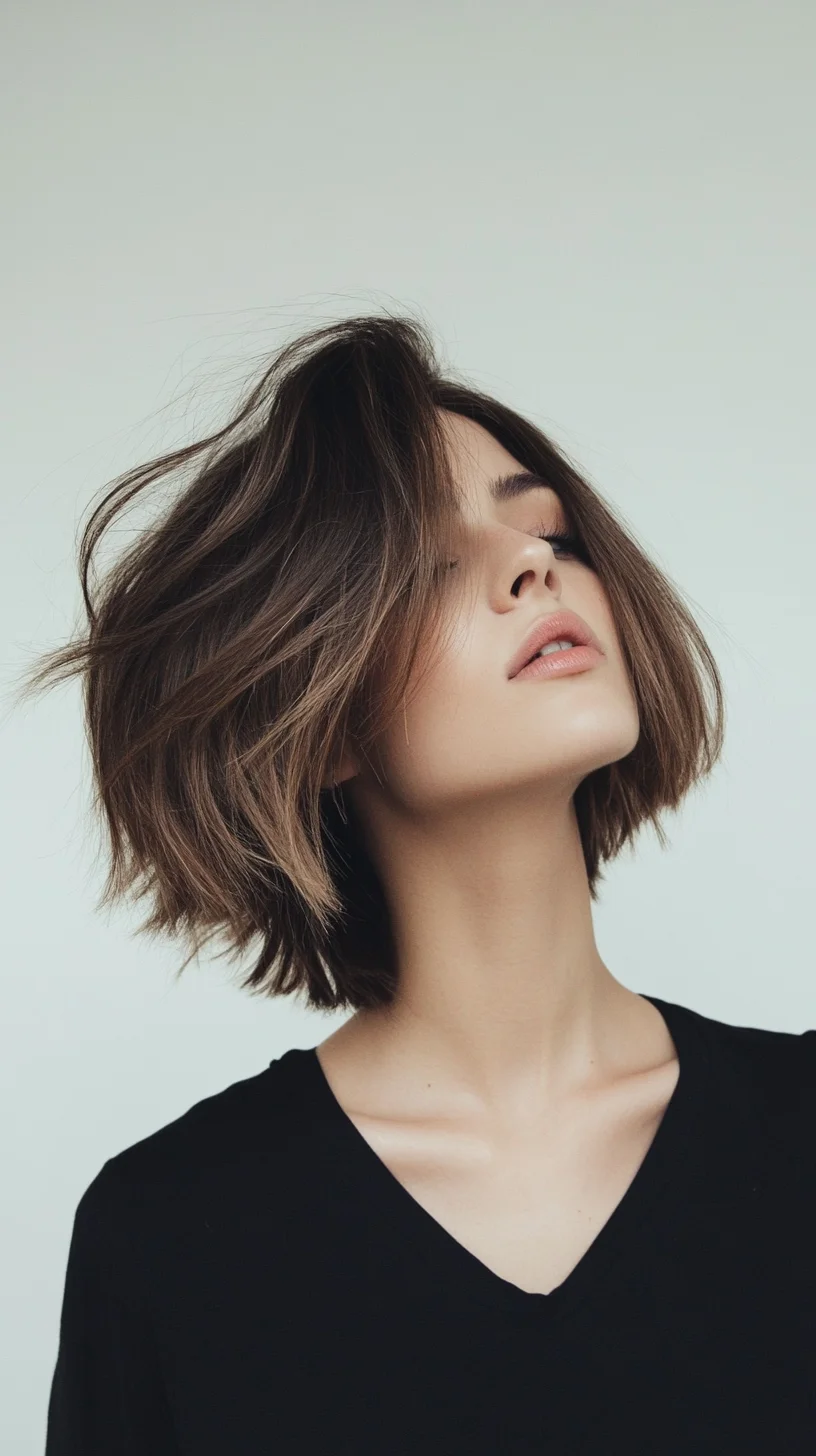 Effortless Elegance The Textured Bob with Flattering Layers