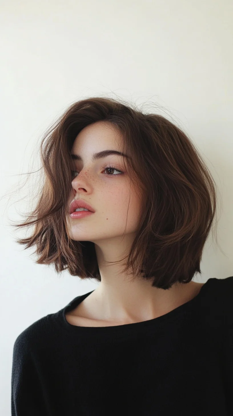 Effortless Elegance The Textured Bob with Soft Layers