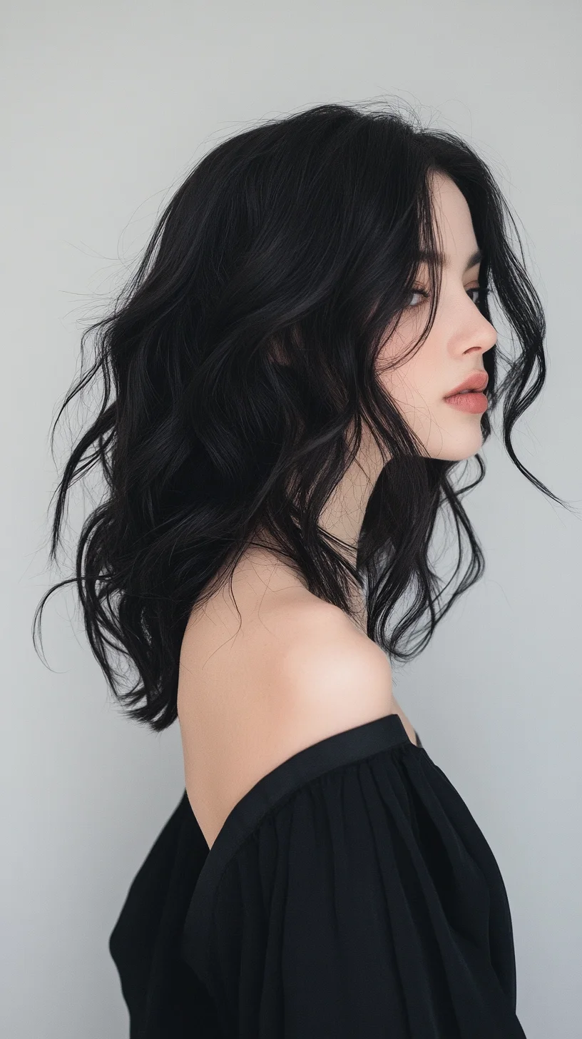 Effortless Elegance The Textured Wavy Lob