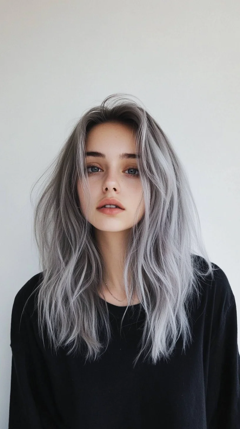 Effortless Elegance The Tousled Silver Waves