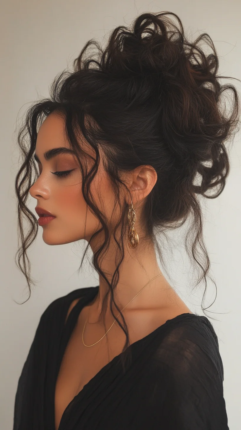 Effortless Elegance The Voluminous Curly Updo