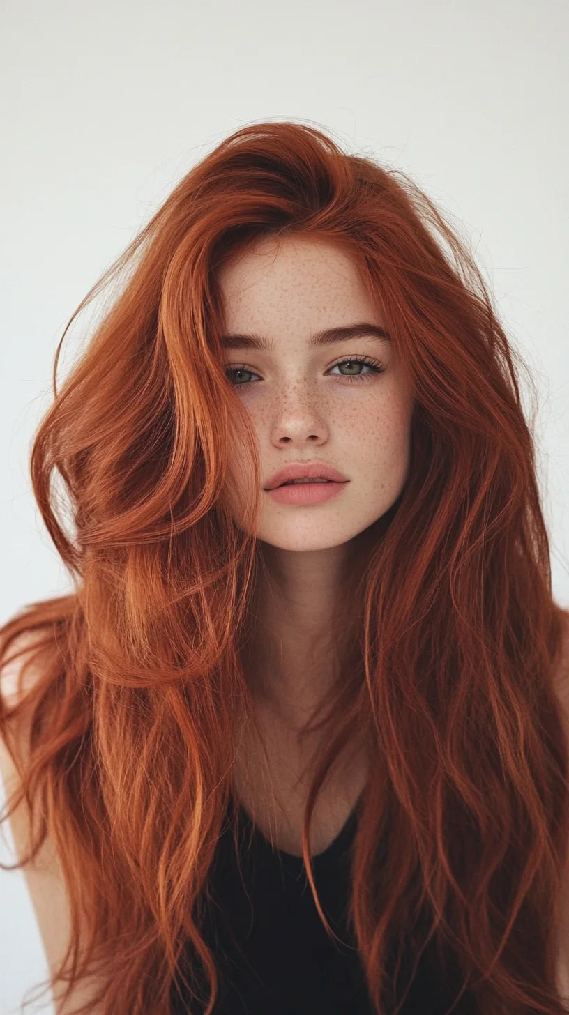 Effortless Ember Waves: The Allure of Luscious Red Locks