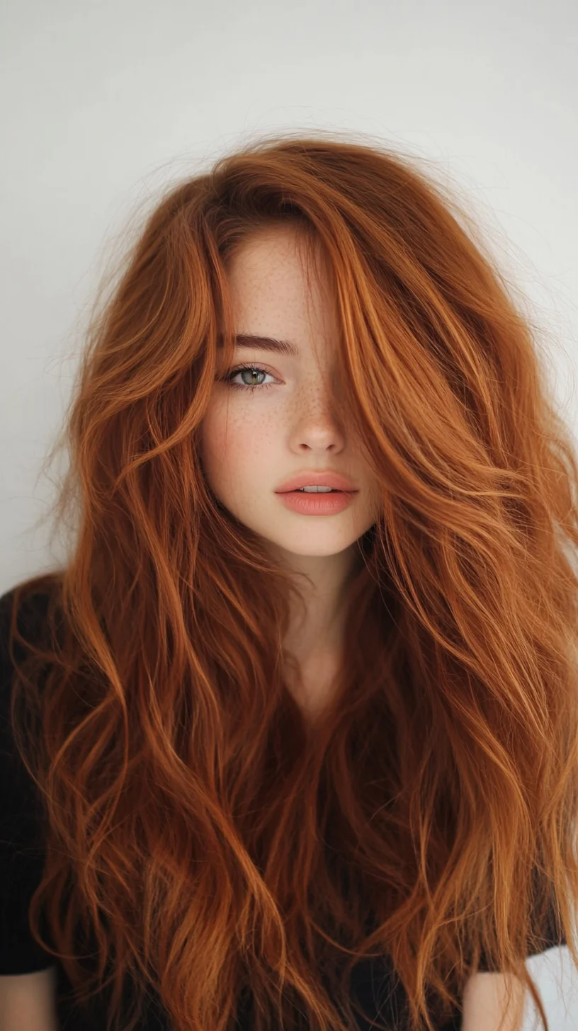 Effortless Glam: The Lush, Textured Waves of Fiery Red