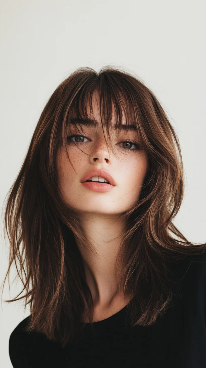 Effortless Layers and Playful Bangs: The Perfect Chic Hairstyle