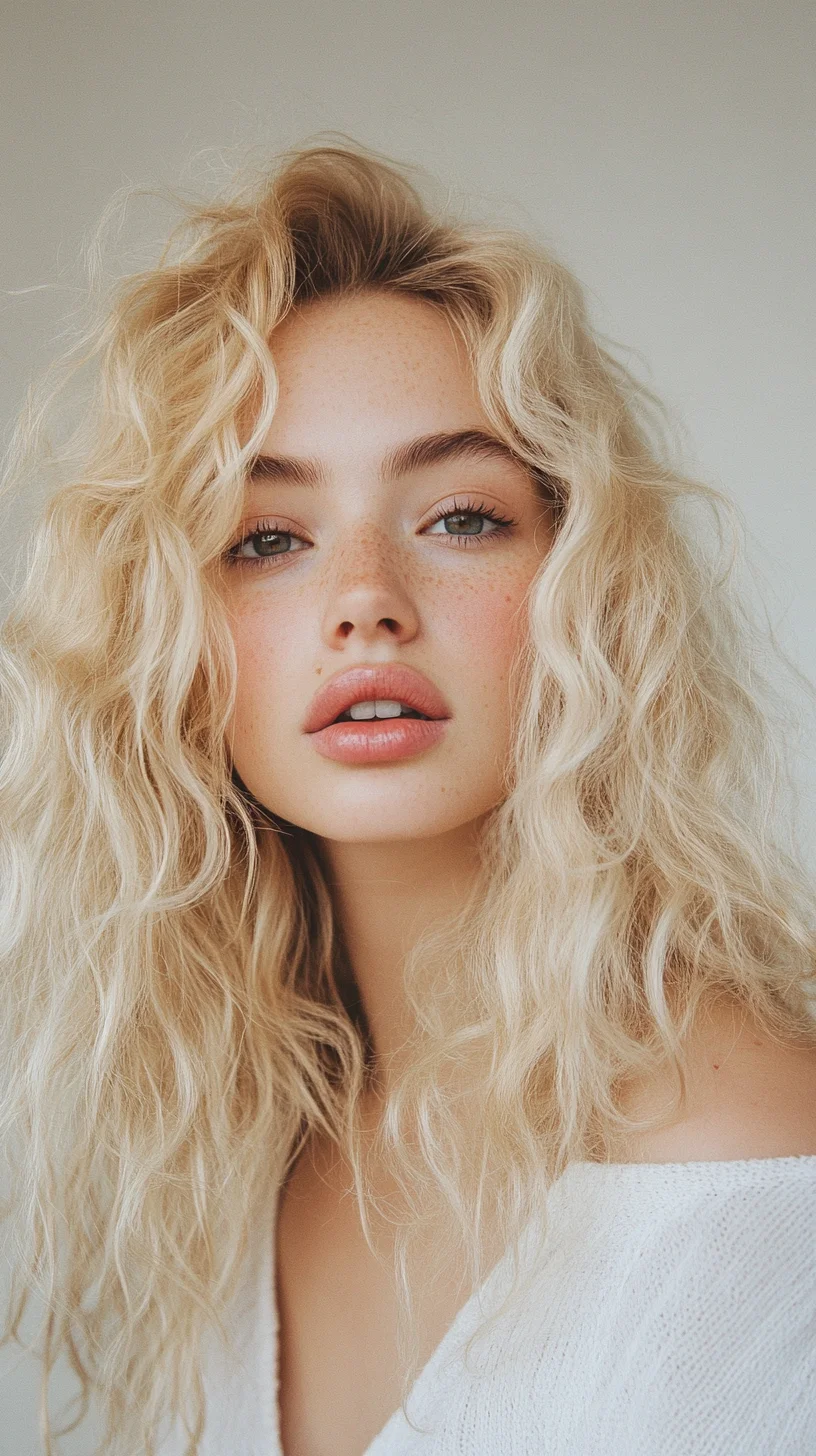 Effortless Waves: Embrace Your Natural Texture with This Luscious Hairstyle