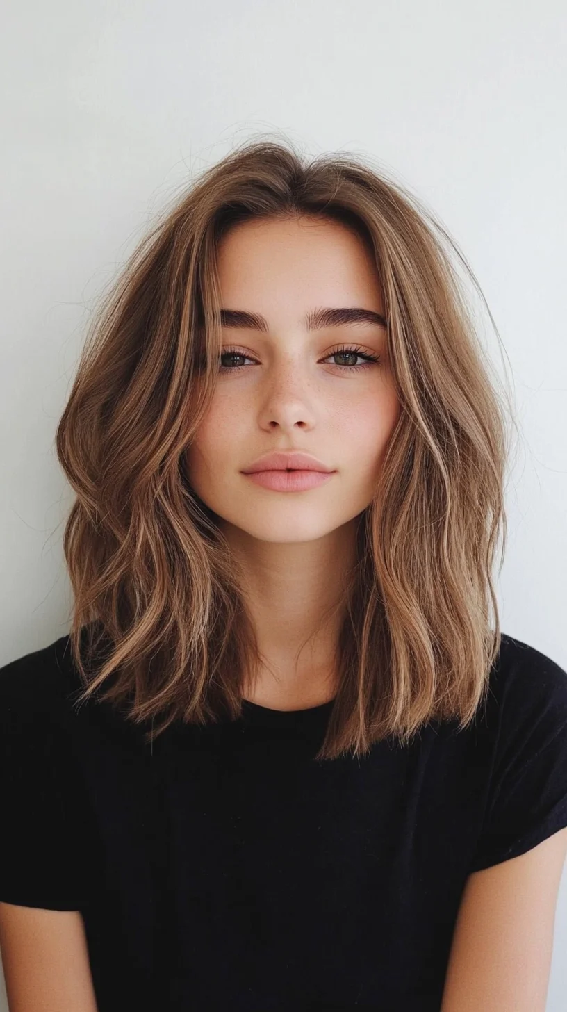 Effortless Waves: The Chic Middle-Length Lob