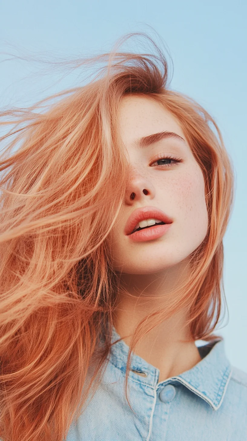 Effortless Waves The Dreamy Flow of Peachy Tresses