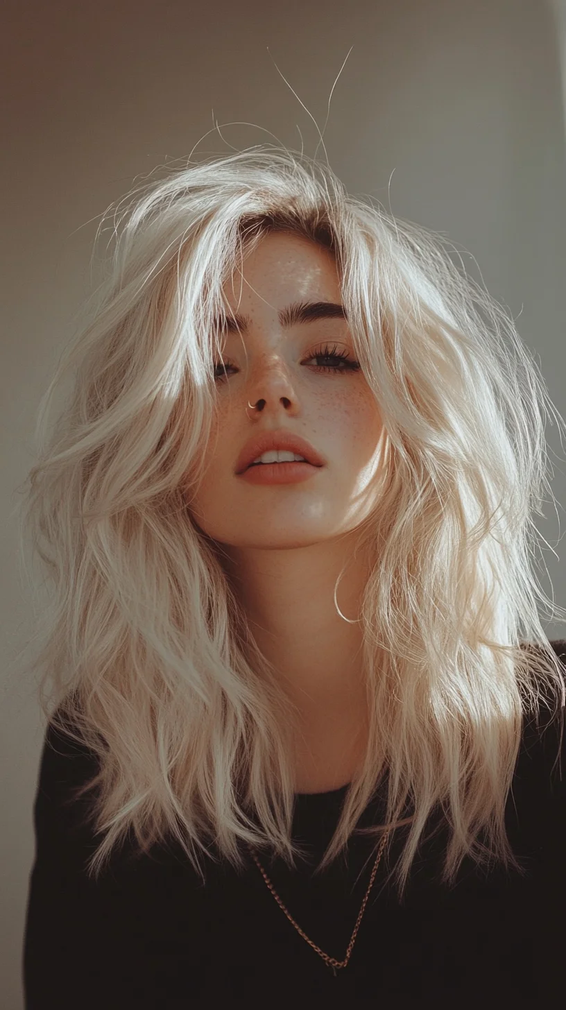 Effortless Waves: The Perfect Tousled Blonde Lob