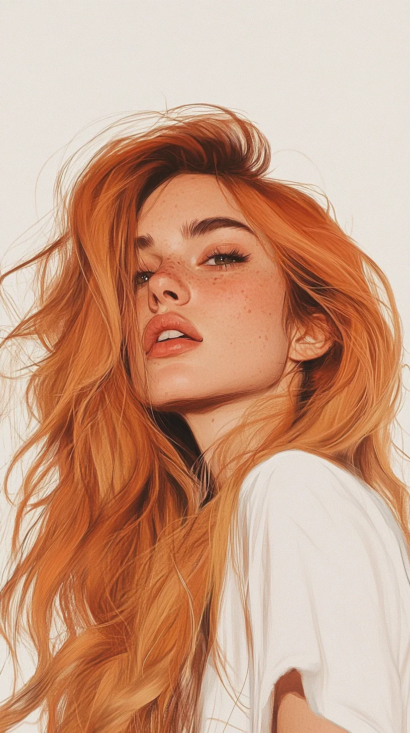 Effortless Waves: The Radiant Mane of Free-Spirited Elegance