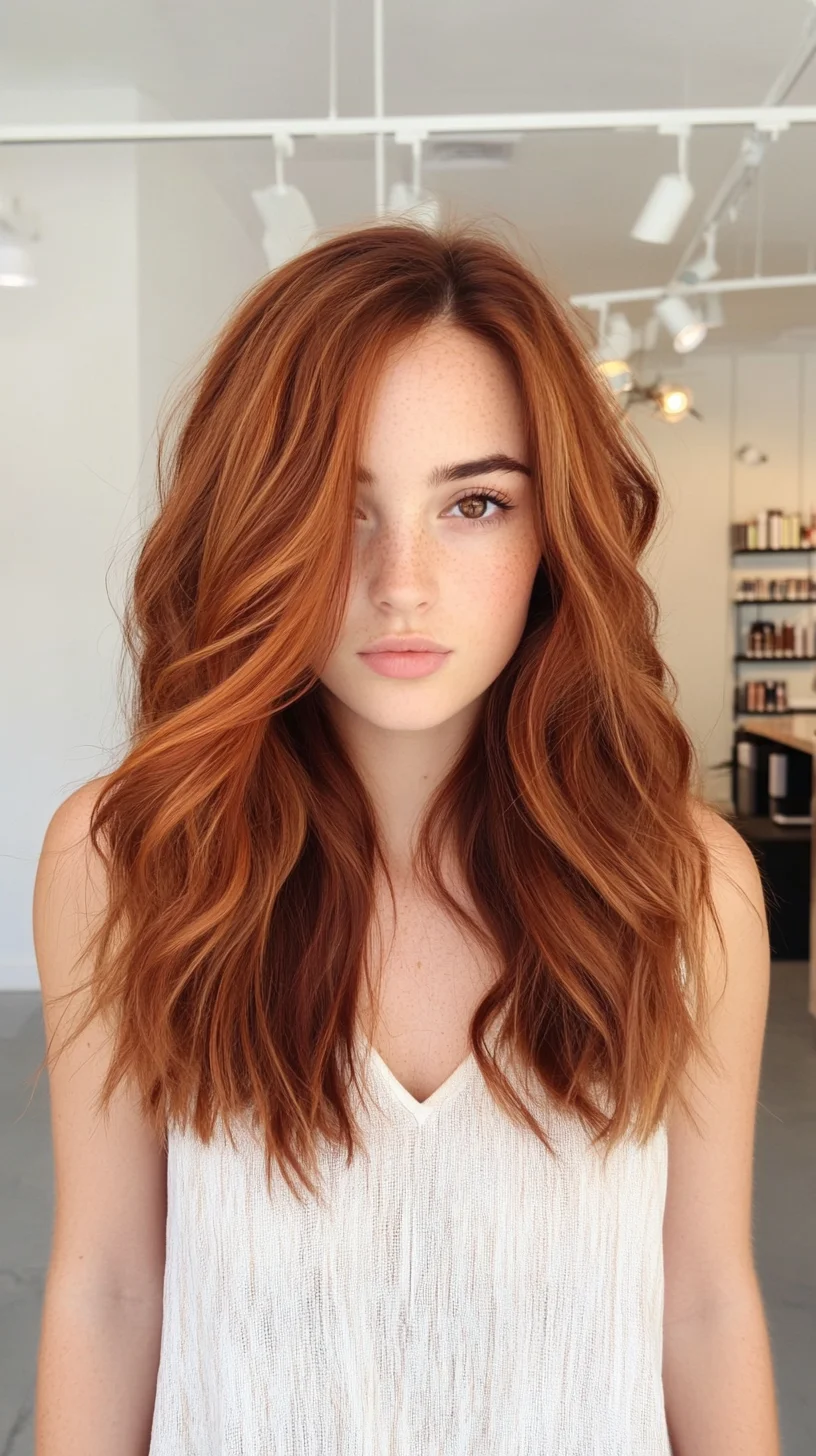 Effortless Waves with a Radiant Copper Glow