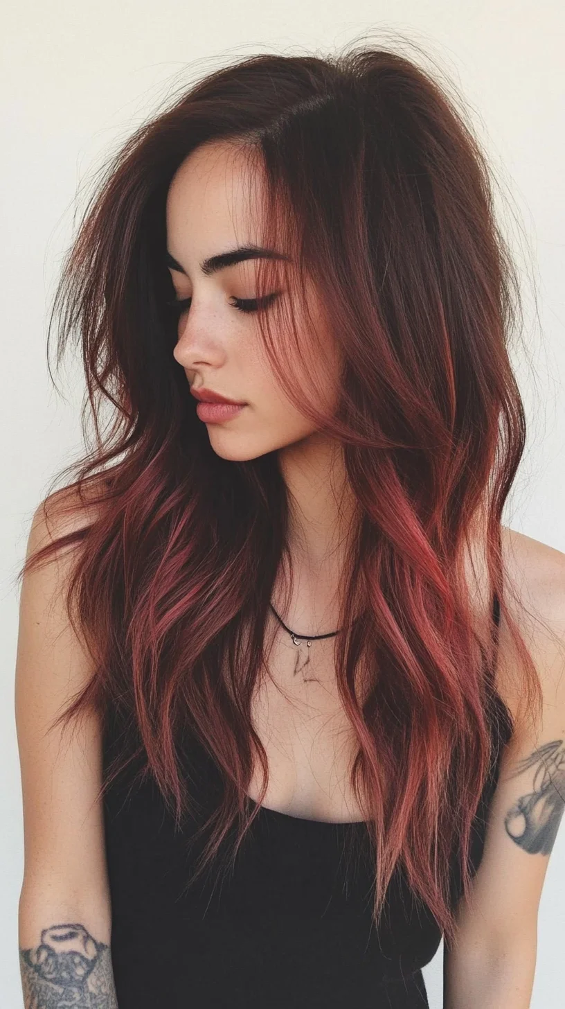 Effortless Waves with a Touch of Color: The Perfect Boho Hairstyle