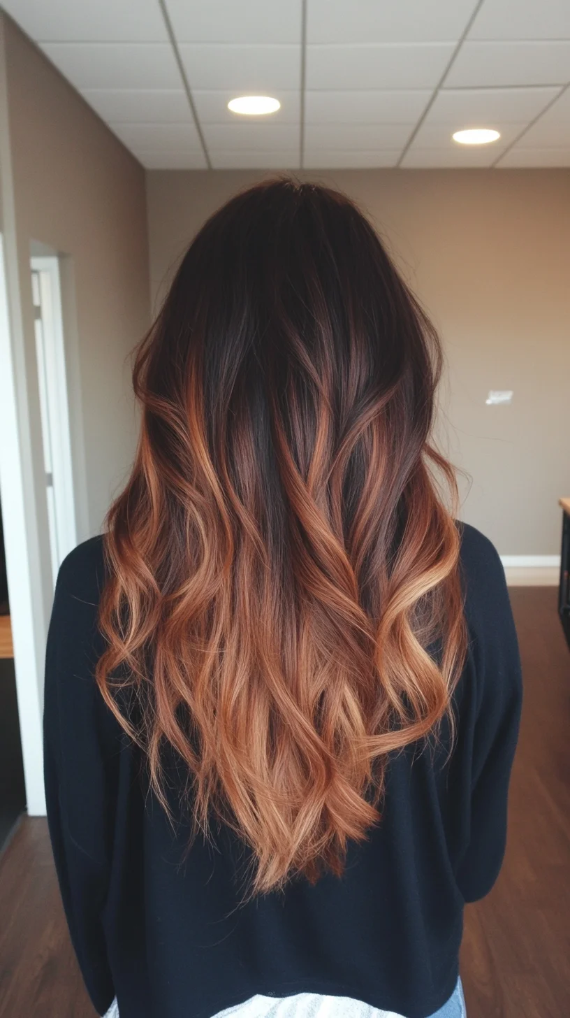 Effortless Waves with a Warm Ombre Glow