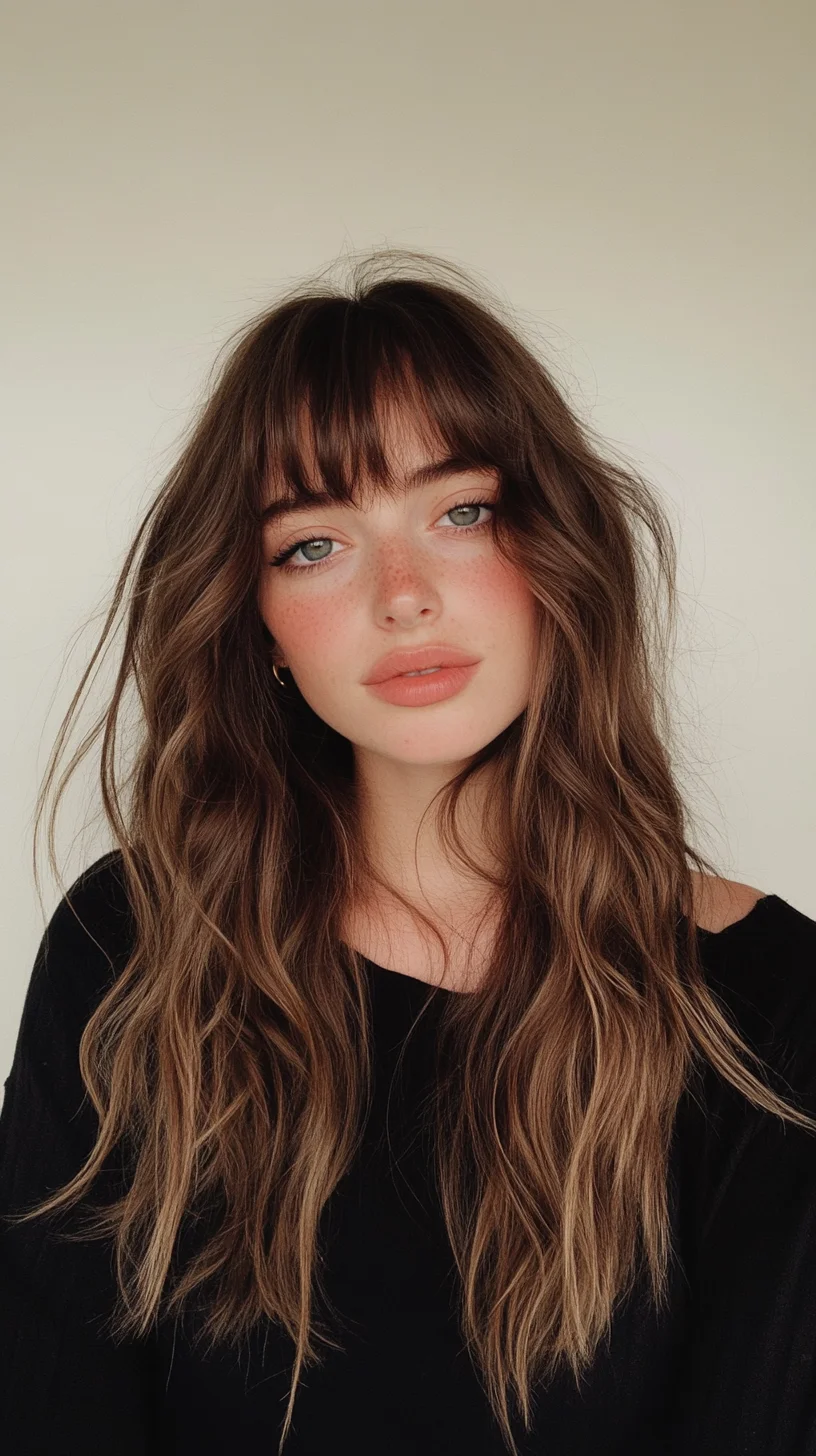 Effortless Waves with Flirty Fringe The Perfect Everyday Hairstyle