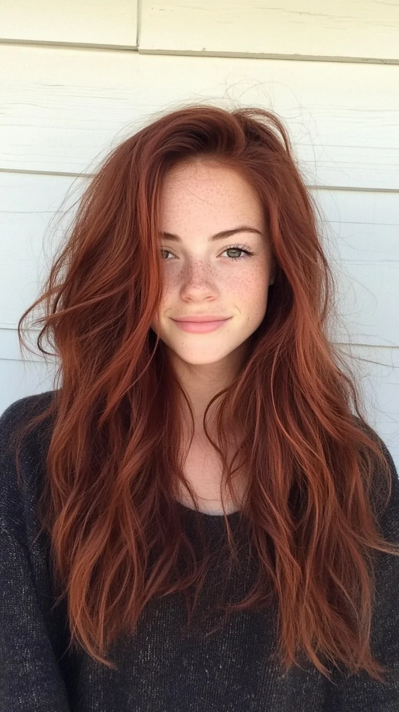 Effortlessly Beautiful: The Wavy Red Hair Look That Turns Heads