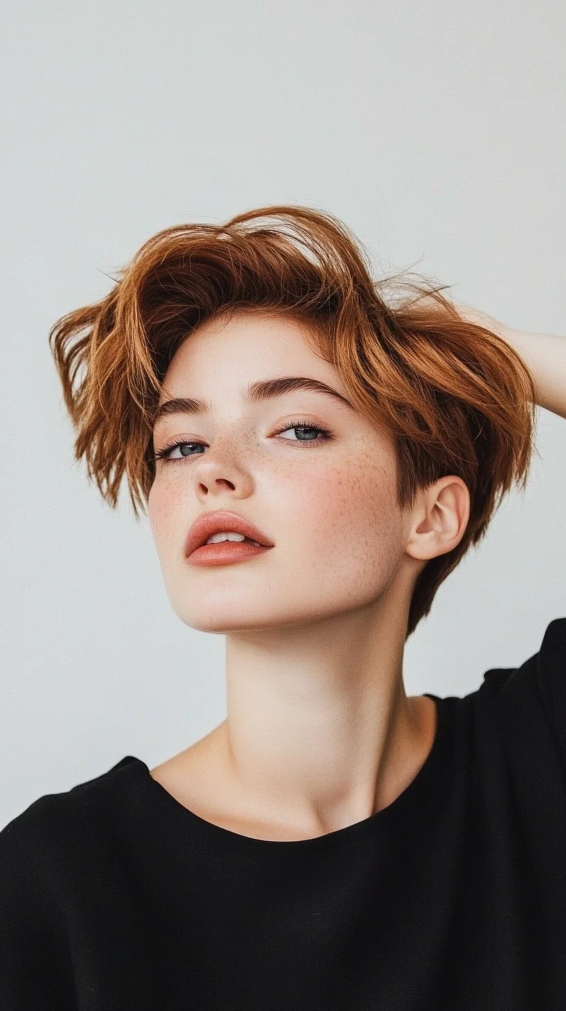 Effortlessly Chic: A Modern Textured Pixie for Bold Style