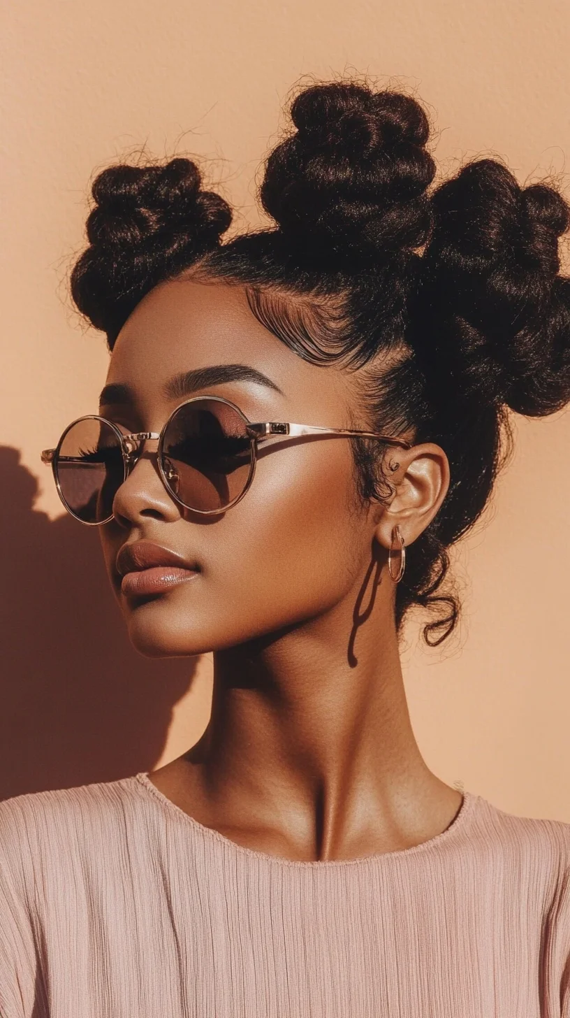 Effortlessly Chic Bantu Knots: A Bold and Playful Hairstyle