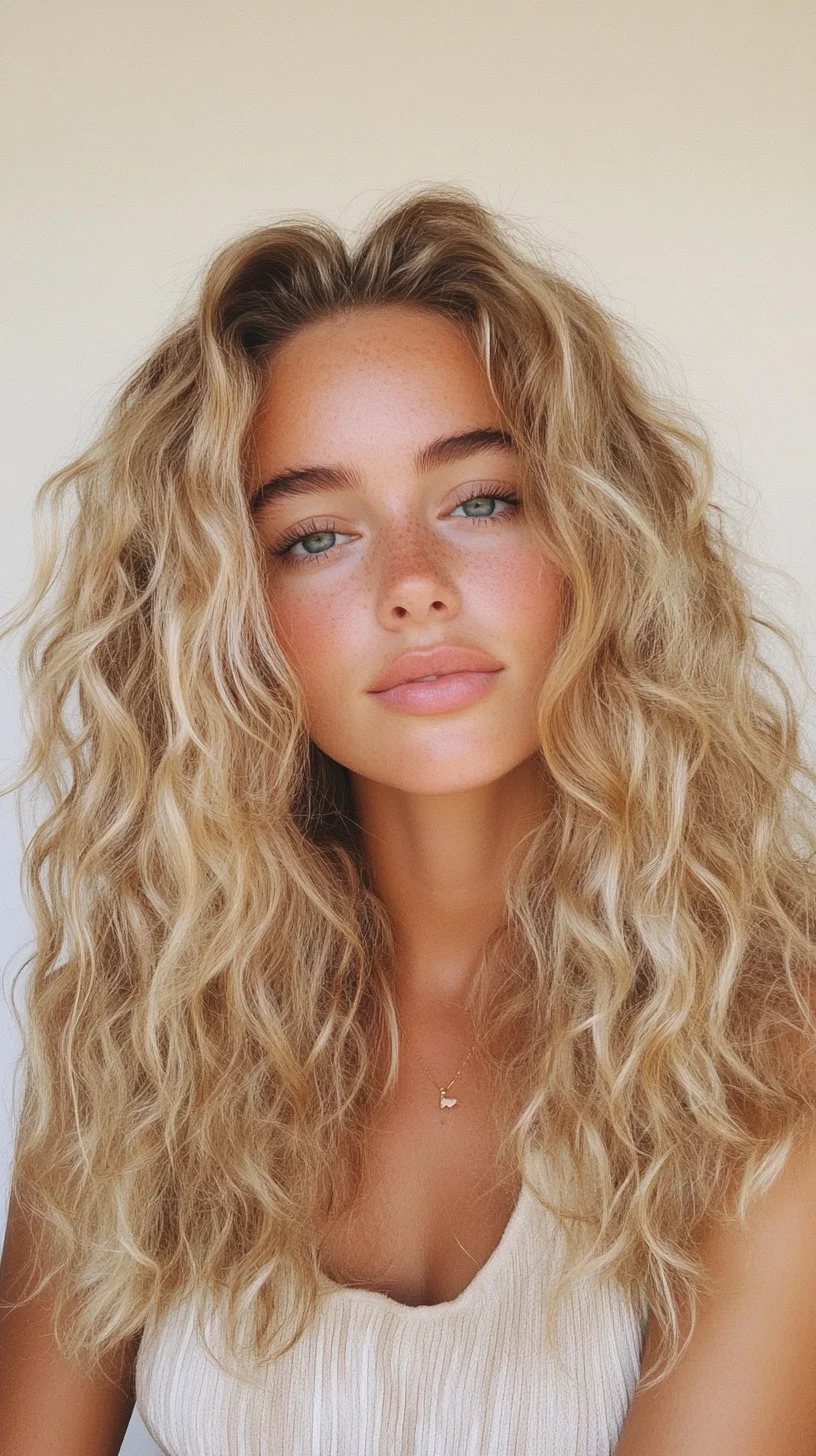 Effortlessly Chic Beach Waves: A Perfect Blend of Volume and Texture