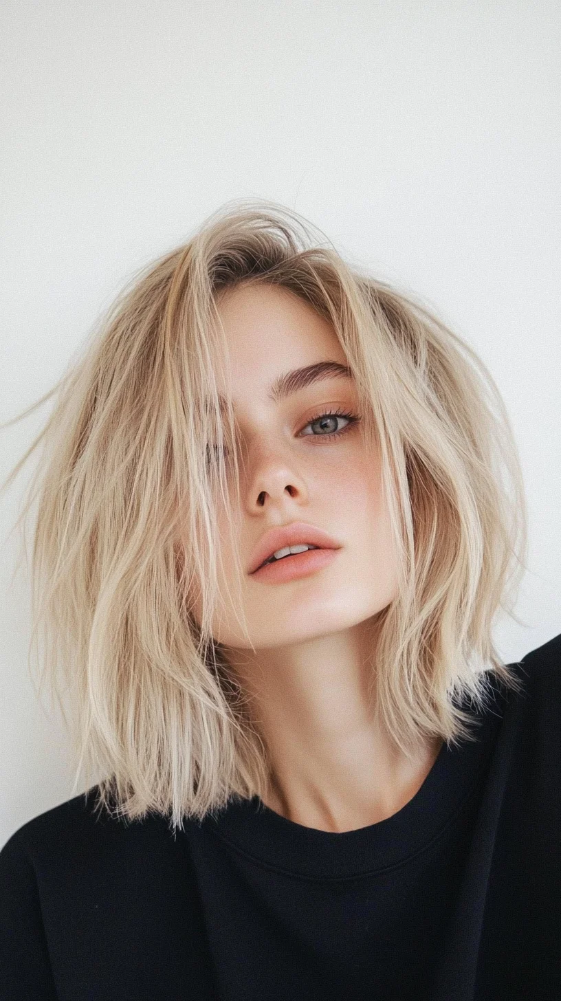 Effortlessly Chic Beachy Bob: The Perfect Blend of Texture and Style