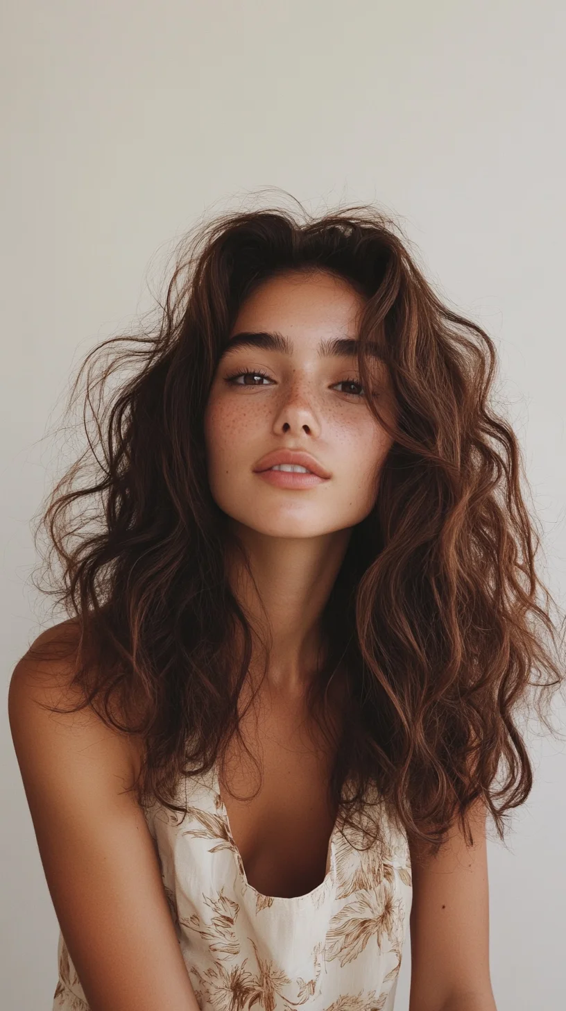 Effortlessly Chic: Embrace the Natural Waves of This Textured Hairstyle