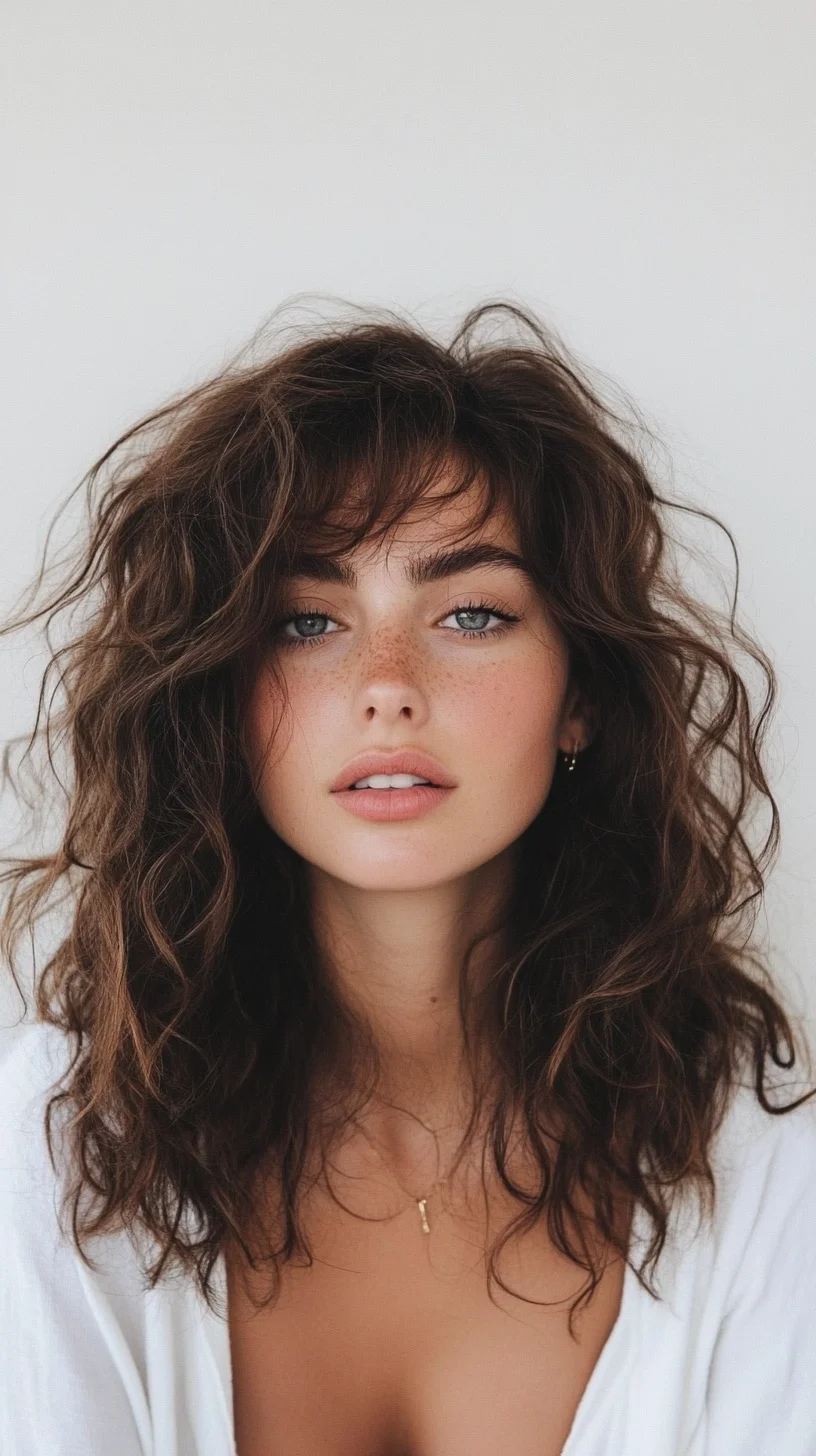 Effortlessly Chic Embrace the Playful Waves of this Curly Lob