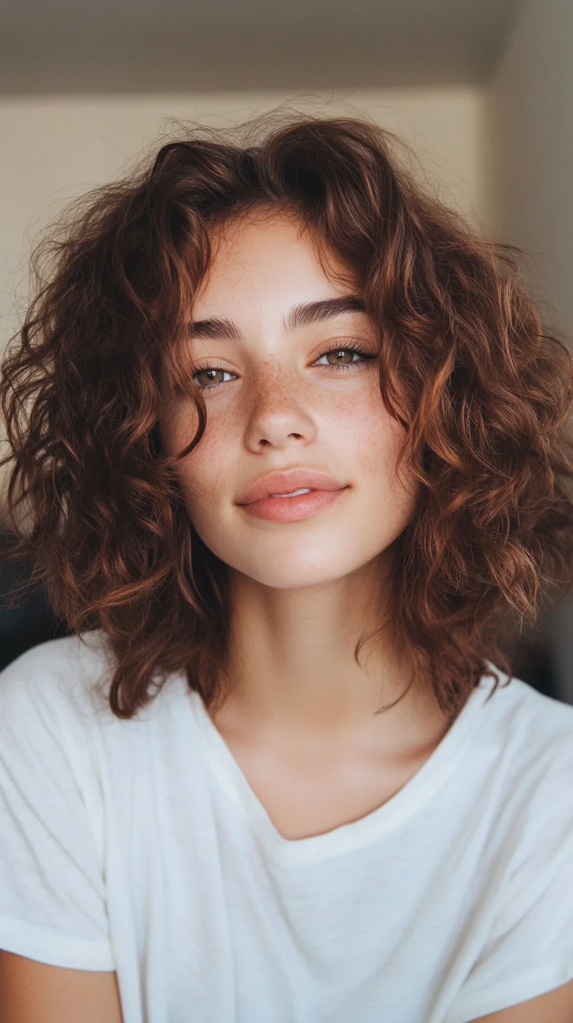 Effortlessly Chic: Embrace Your Curls with This Playful Bob