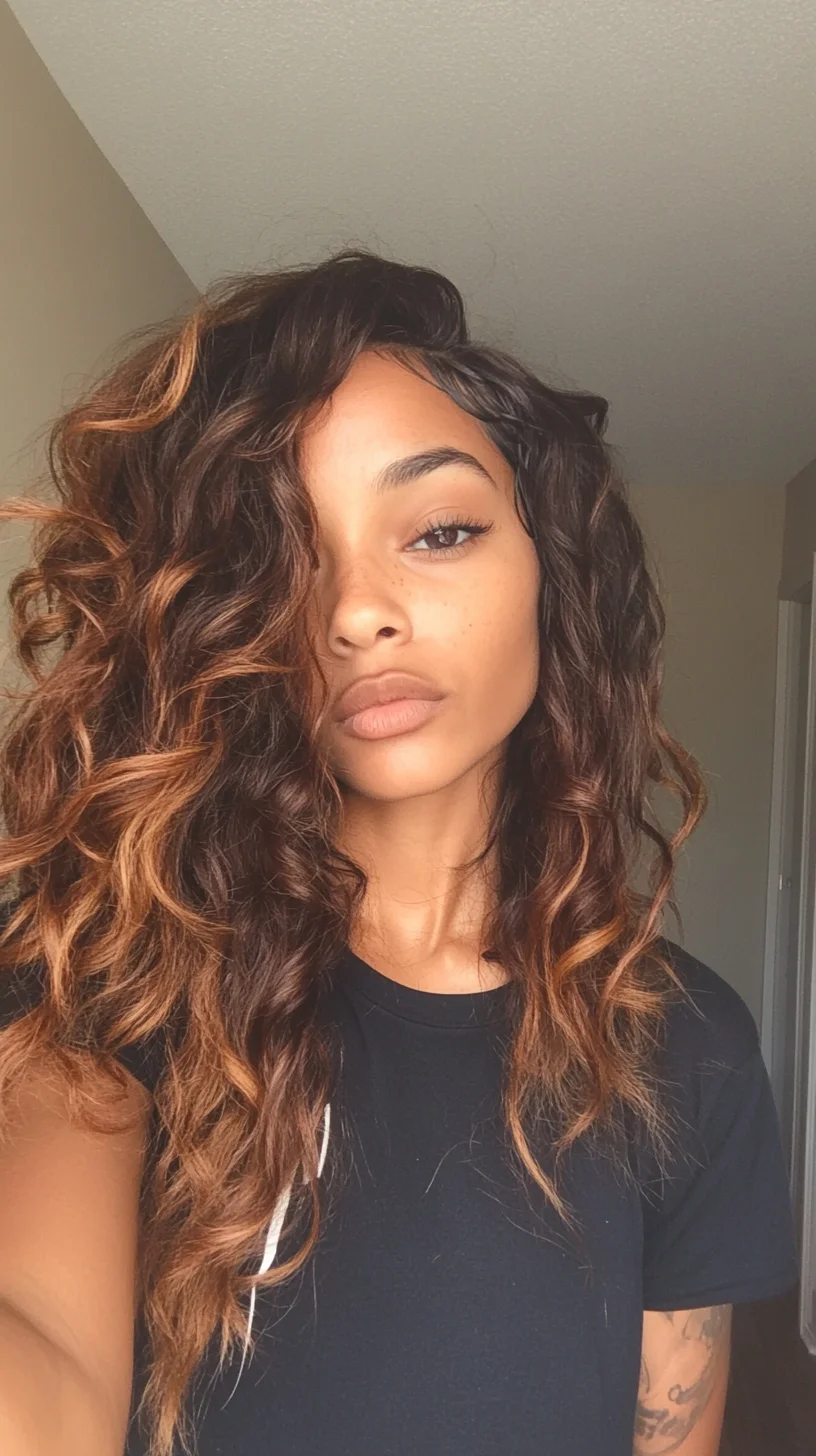 Effortlessly Chic Flirty Curls with a Sun-kissed Touch