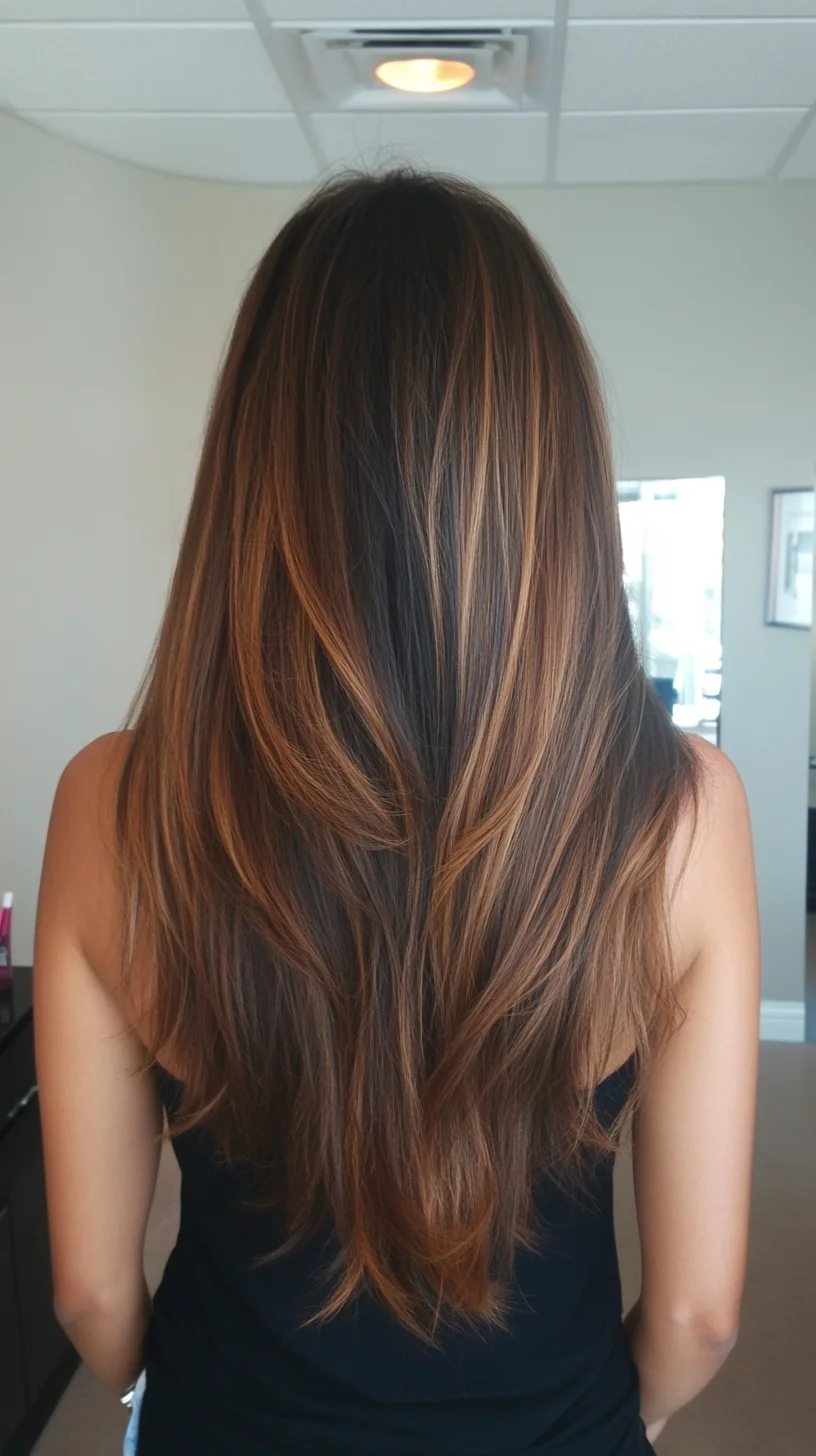 Effortlessly Chic Long Layers with Sun-Kissed Highlights