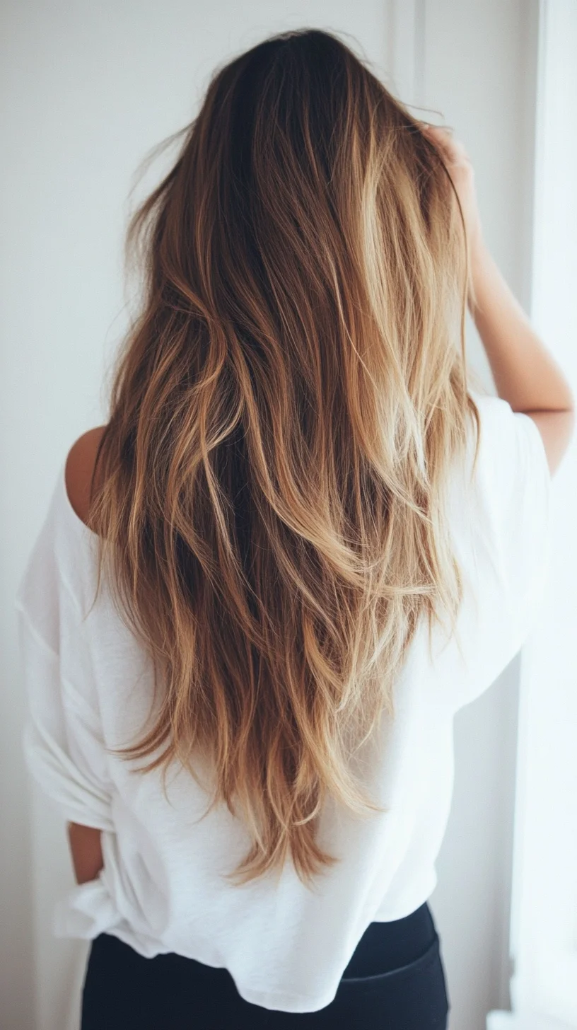 Effortlessly Chic: Long, Luscious Layers with Beachy Waves