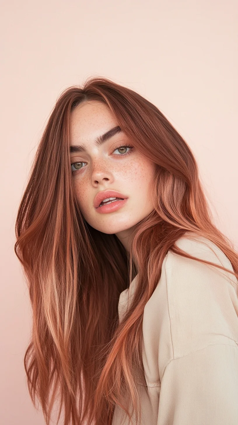 Effortlessly Chic Long, Luscious Waves with a Touch of Warmth