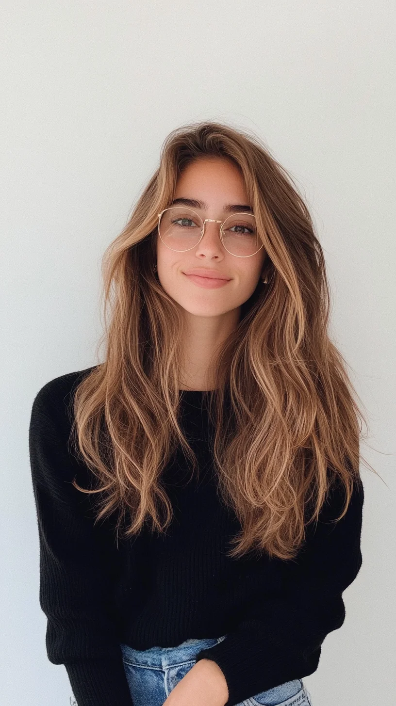 Effortlessly Chic: Long, Textured Waves with a Casual Vibe