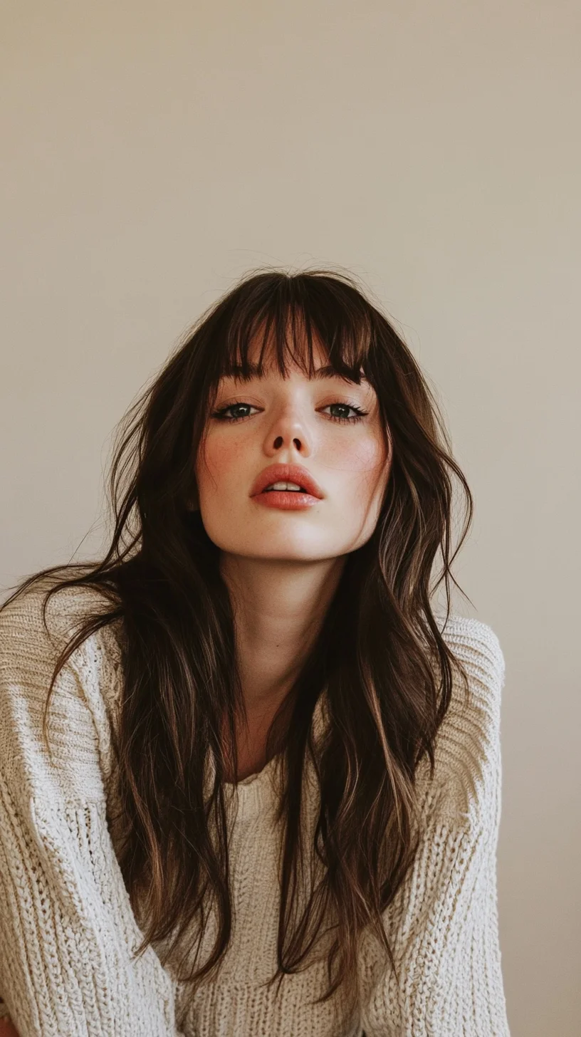 Effortlessly Chic Loose Waves with Flattering Bangs