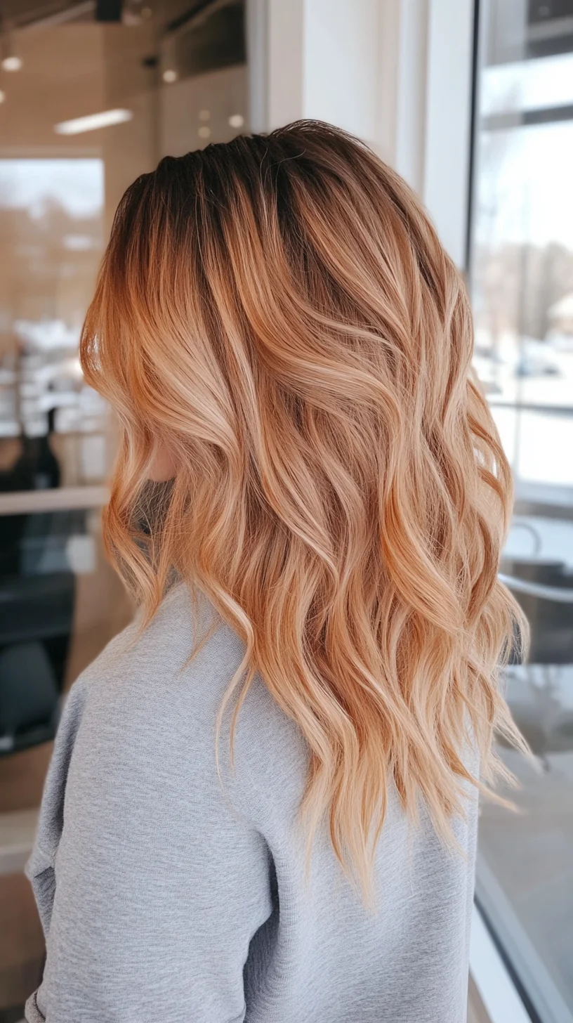 Effortlessly Chic: Luscious Beach Waves with a Sun-kissed Ombre