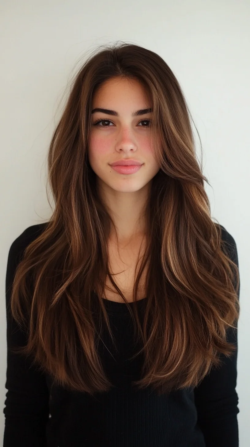 Effortlessly Chic: Luscious Long Layers with Natural Volume