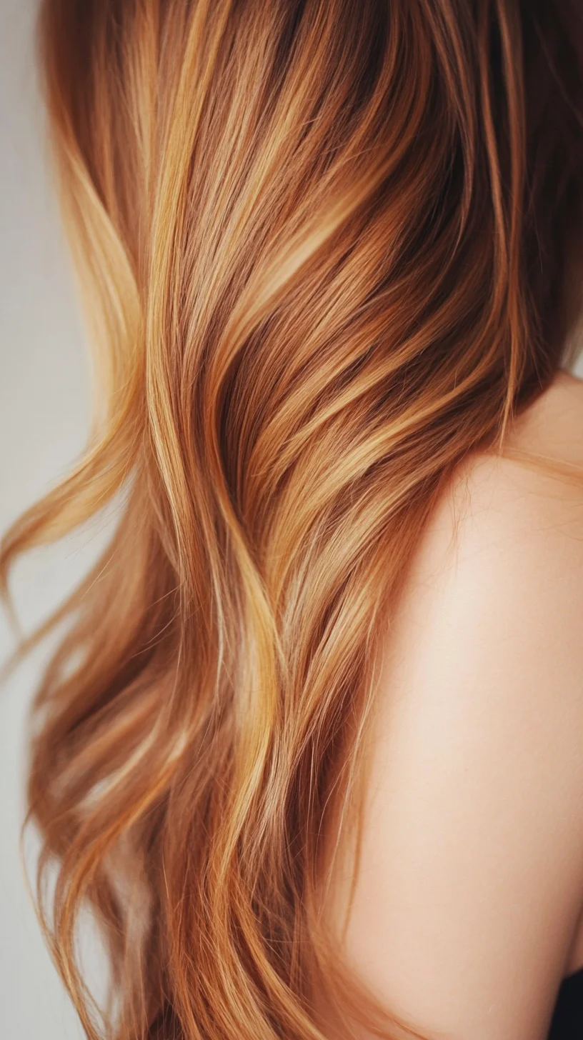 Effortlessly Chic: Luscious Waves with Sun-Kissed Highlights