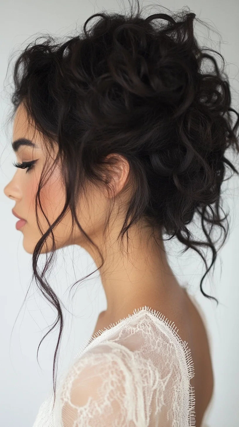 Effortlessly Chic Messy Updo Perfect Balance of Elegance and Playfulness!