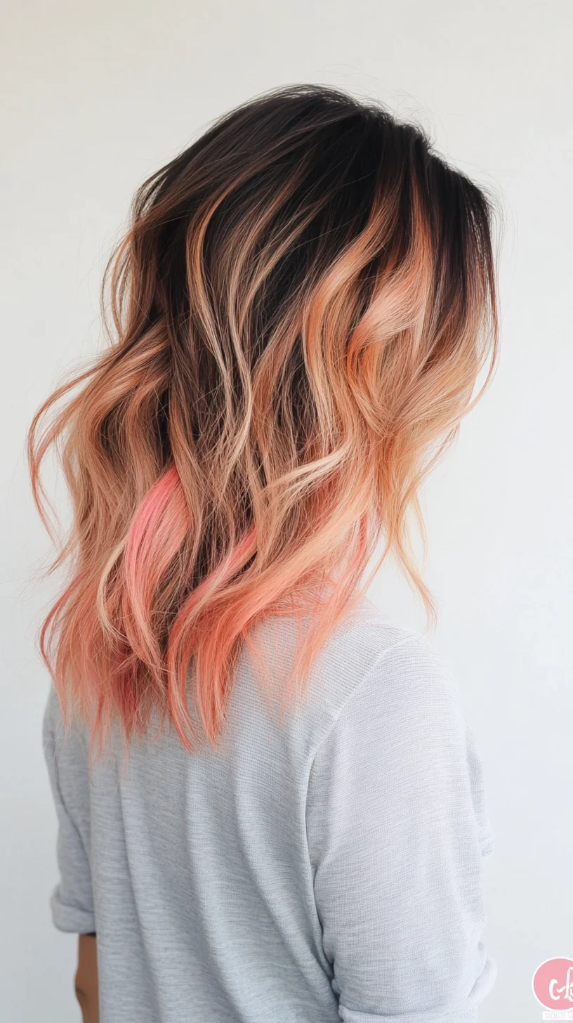 Effortlessly Chic Ombre Waves: A Stylish Blend of Color and Texture