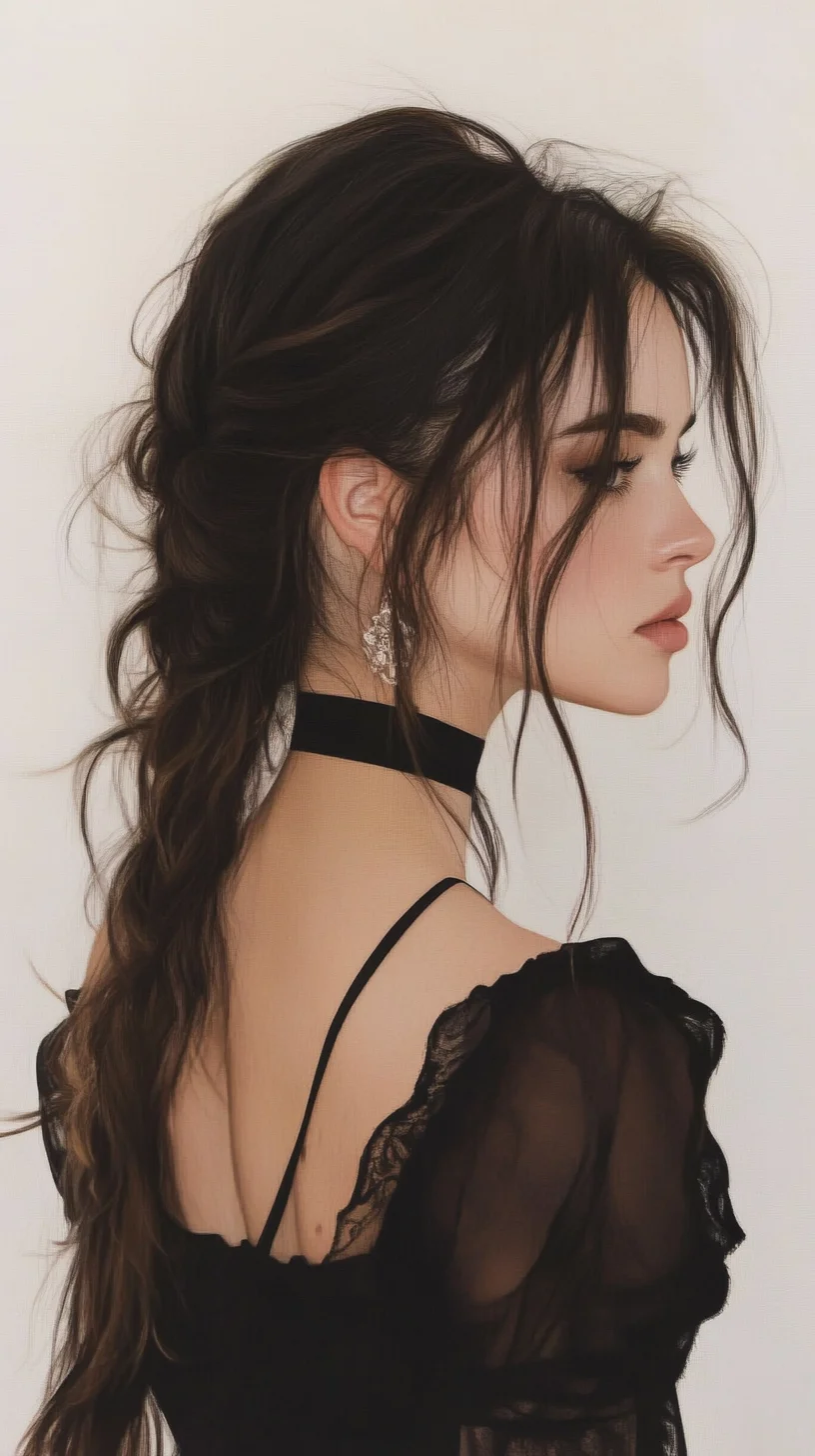 Effortlessly Chic Romantic Braided Ponytail with Soft Waves