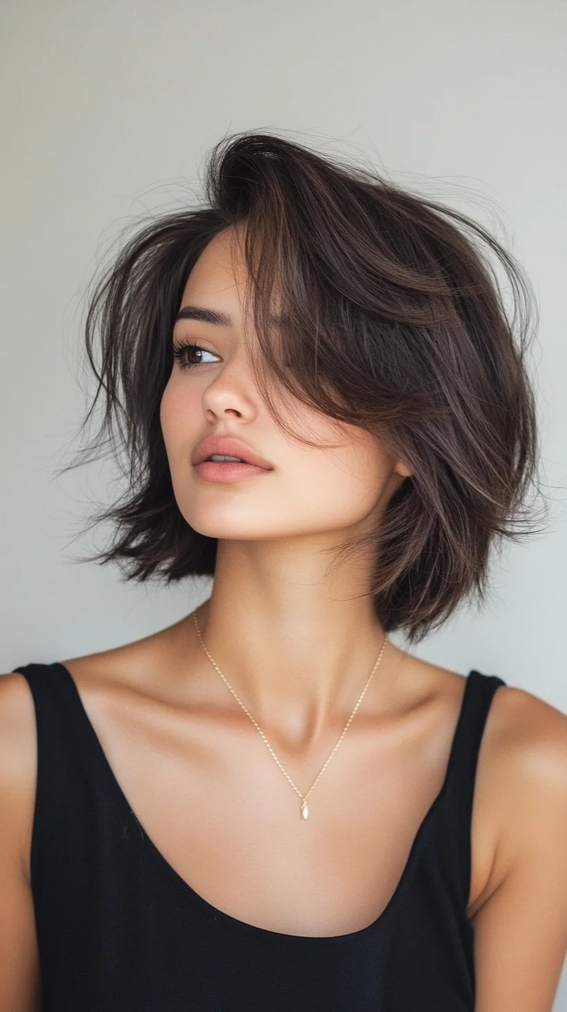 Effortlessly Chic Textured Bob The Perfect Balance of Elegance and Edge