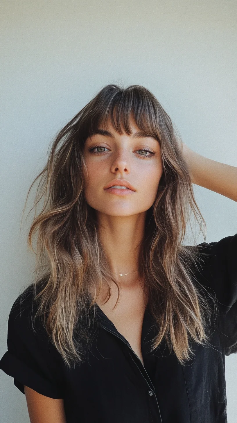 Effortlessly Chic The Beachy Lob with Soft Bangs