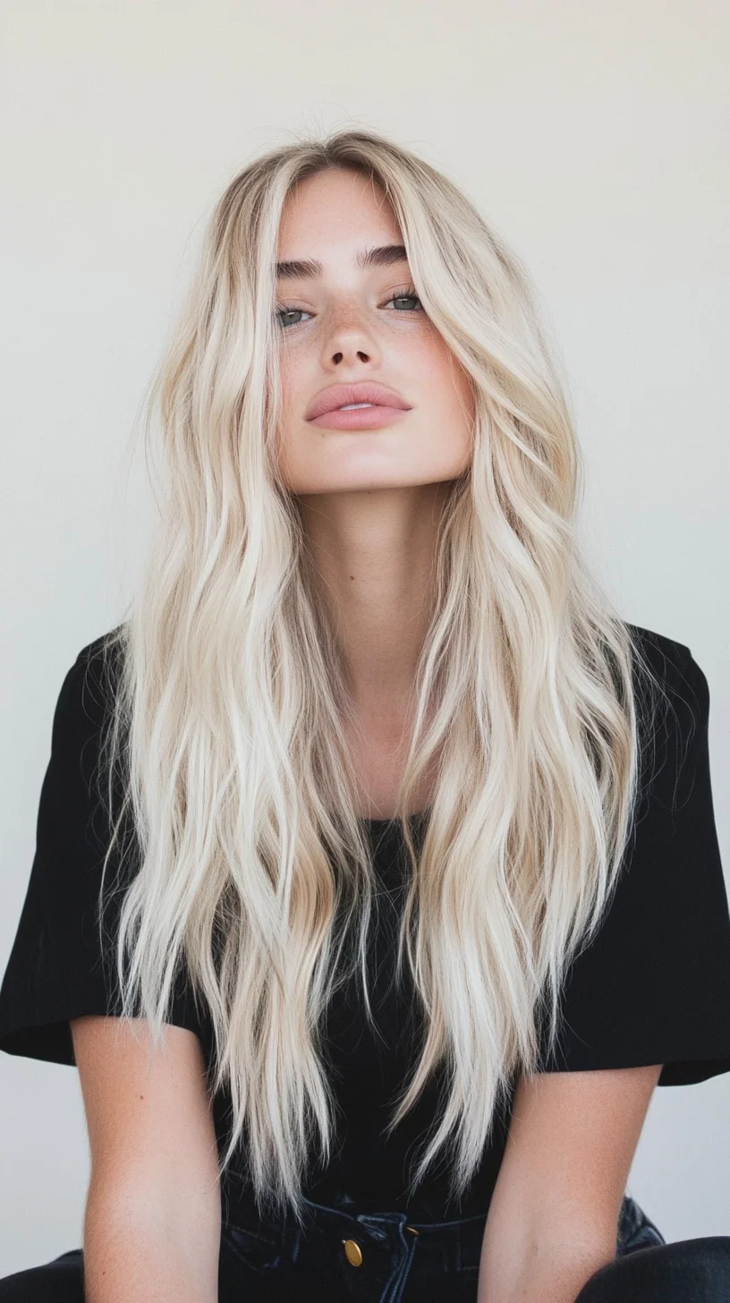 Effortlessly Chic: The Beachy Wave Long Layered Hairstyle