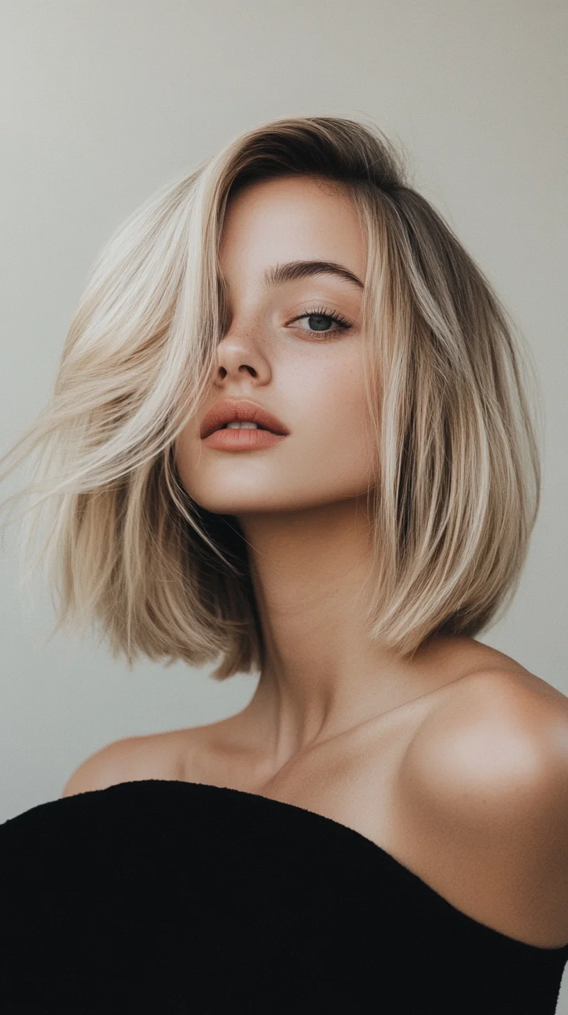 Effortlessly Chic: The Blunt Bob with Textured Layers